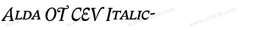 Alda OT CEV Italic字体转换